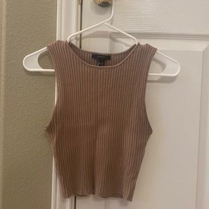 Mocha sleeveless sweater